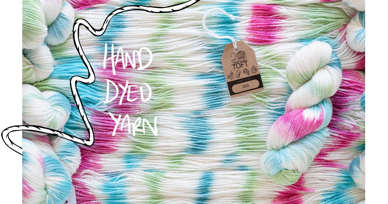 Hand dyed birthday TOFT yarn
